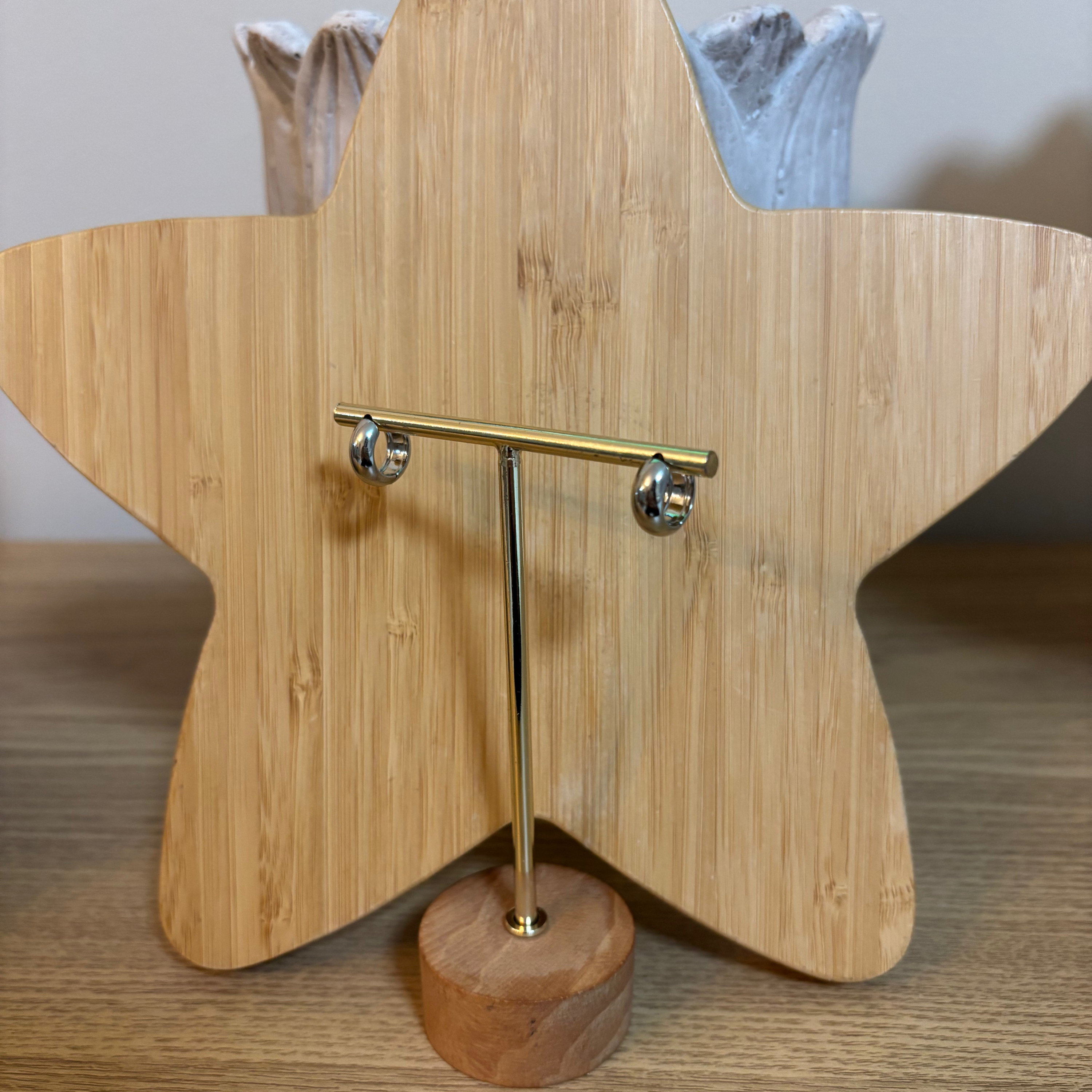 Aritos Elena plateados