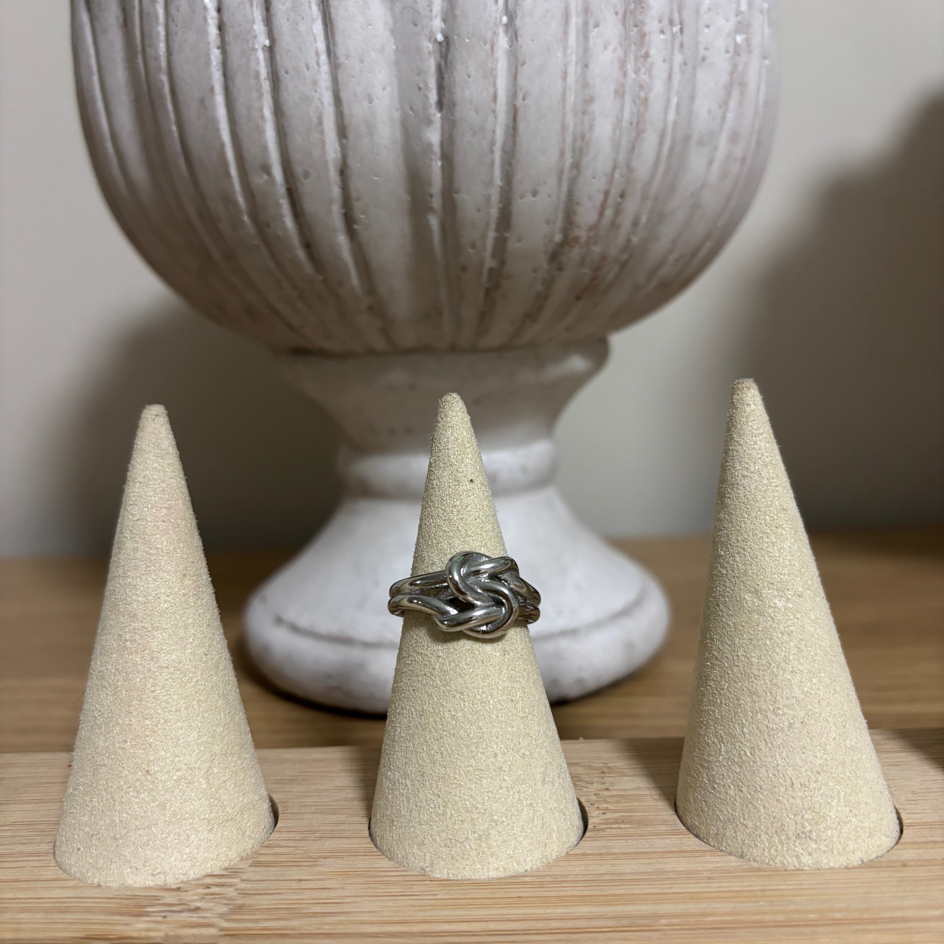 Anillo Nudo Plateado